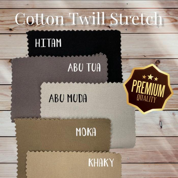 Terlaris 1 Meter Cotton Twill Stretch Sweding Bahan Chino Bahan Kain Stret Twil