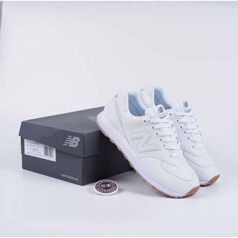 Sepatu New Balance ML574 Leather White Gum