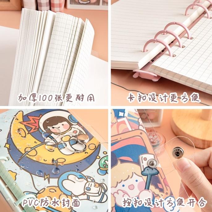

RN619 Binder Note A6 Cute Peach Buku Catatan 100 Lembar Journal Lucu