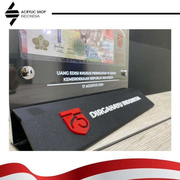 Frame Uang Kertas Akrilik | Desain Khusus Tema Kemerdekaan hen01