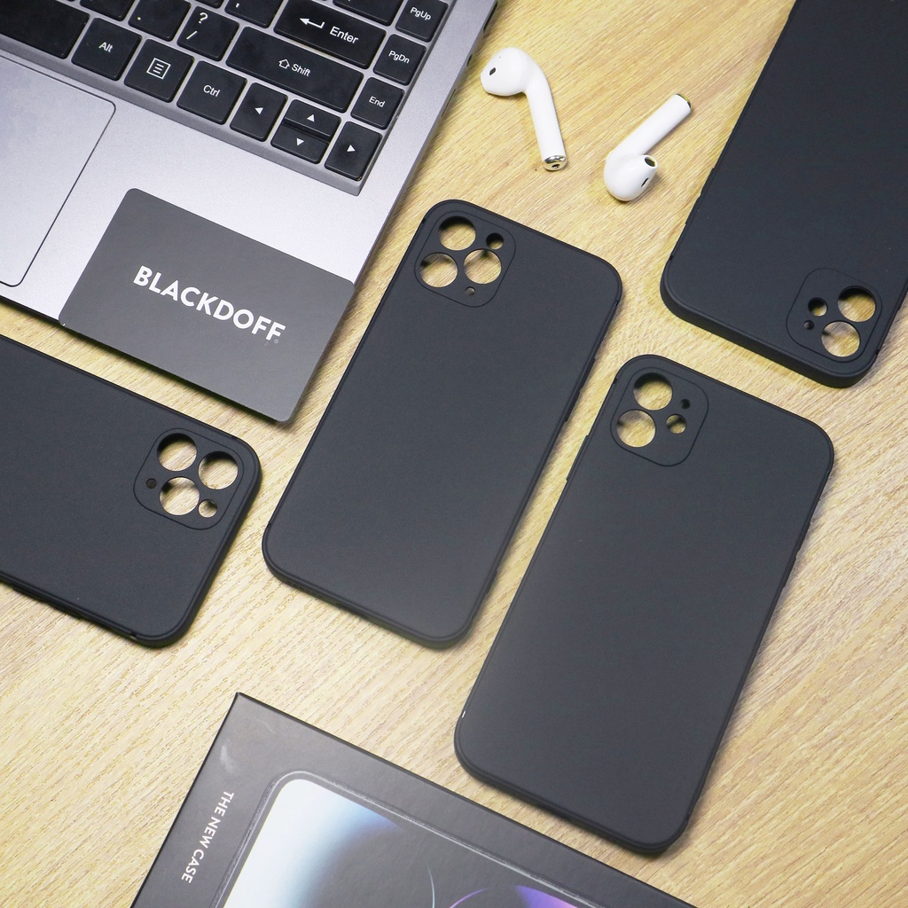 Case iPhone 11 / 11 Pro / 11 Pro Max Model Kotak Flat SoftCase Premium Slimcase Black Matte BLACKDOF