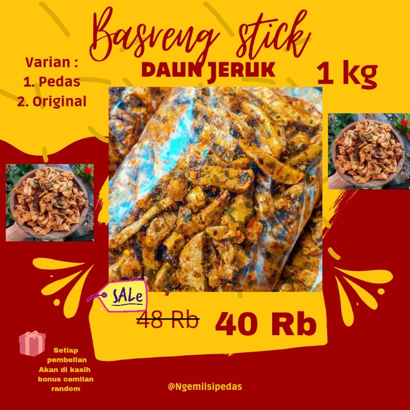 

Basreng Stick Viral Pedas Ekstra Daun Jeruk