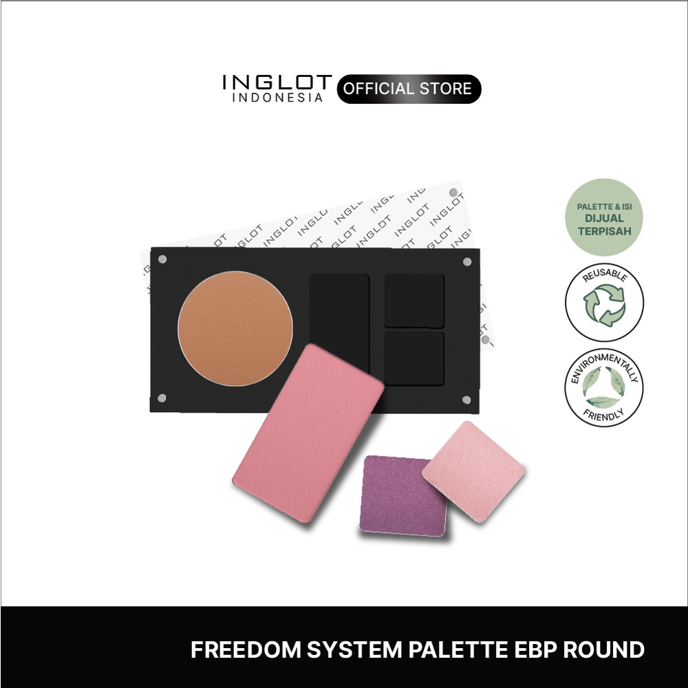 INGLOT Freedom System Palette EBP Round - Untuk Refill FS Eyeshadow, Blush & Powder