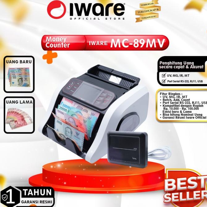 

Mesin Hitung Uang Money Counter Iware MC-89MV Uang Baru / Lama