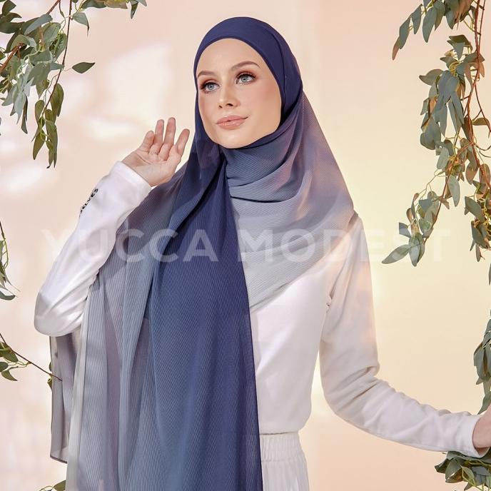 Ombre Pleated Hijab Pashmina Plisket STARLIGHT - Yucca Modest