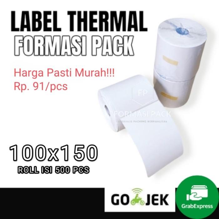 

Terlaris Kertas Thermal Label Sticker 100X150 500Pcs Barcode Ukuran A6