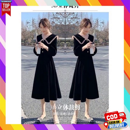 Pakaian Modern Elegan Dres Korean Style Gaun Cewek Import Dresss Perempuan Korea Pakaian Kekinian Dr