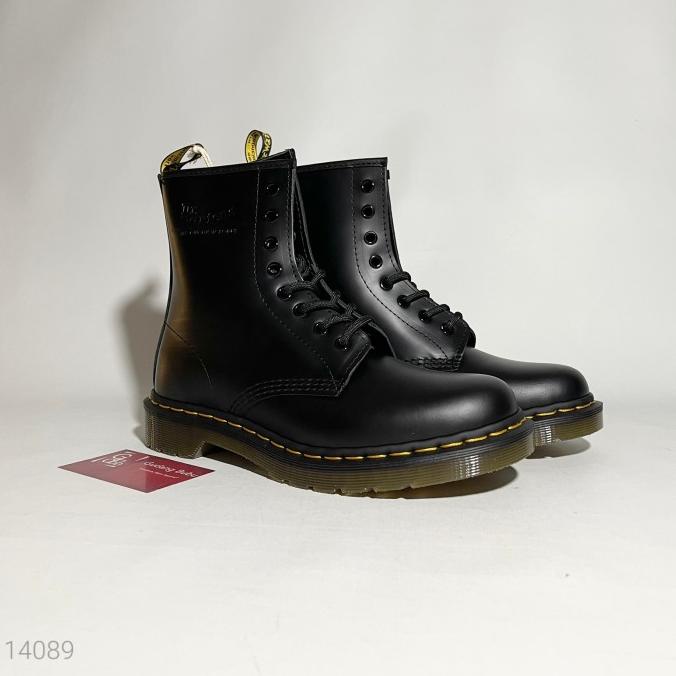 Docmart Boots Dr Martens 1460 High Smooth Boot Black Leather Lace Up