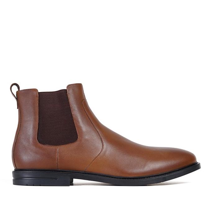 Prabu - Galang Brown Sepatu Chelsea Boots Pria - Coklat