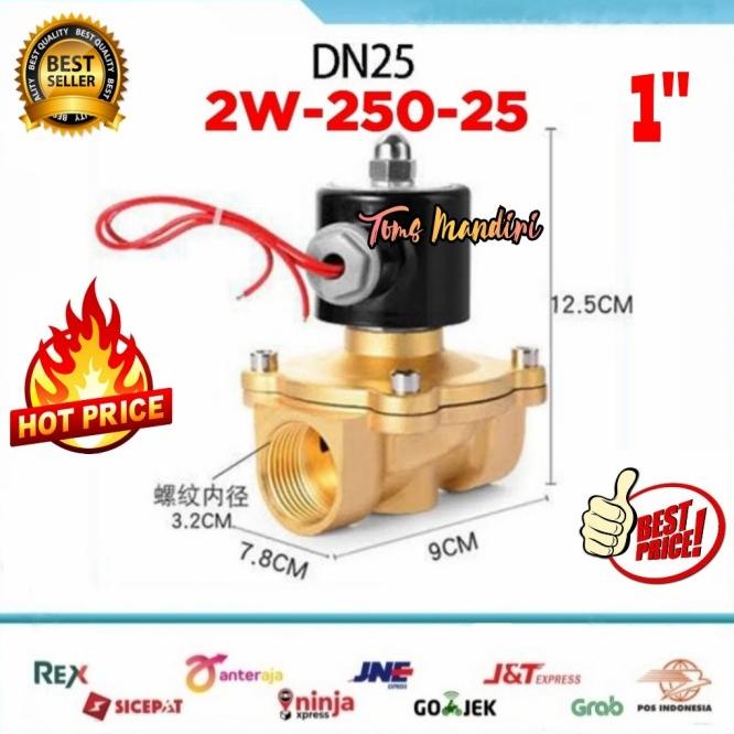Solenoid Valve 1'' Inch Brass Kuningan 220V Ac 220Ac