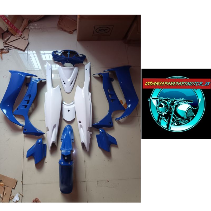 Body full  bodi halus satria hiu biru putih