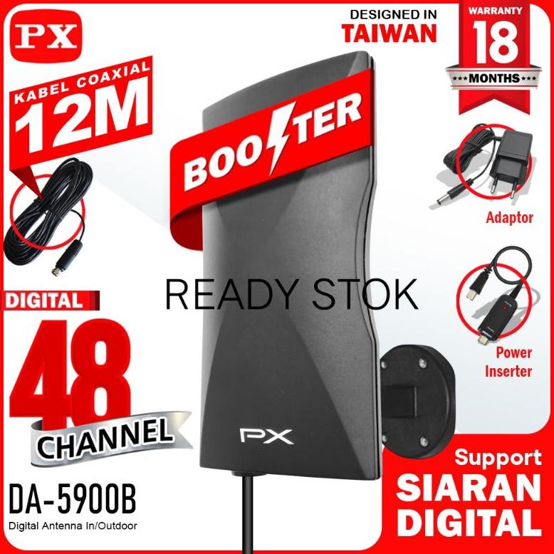 Limited Antena Tv Digital Dan Analog Px Da-5900 Indoor Outdoor Antena Luar Dalam