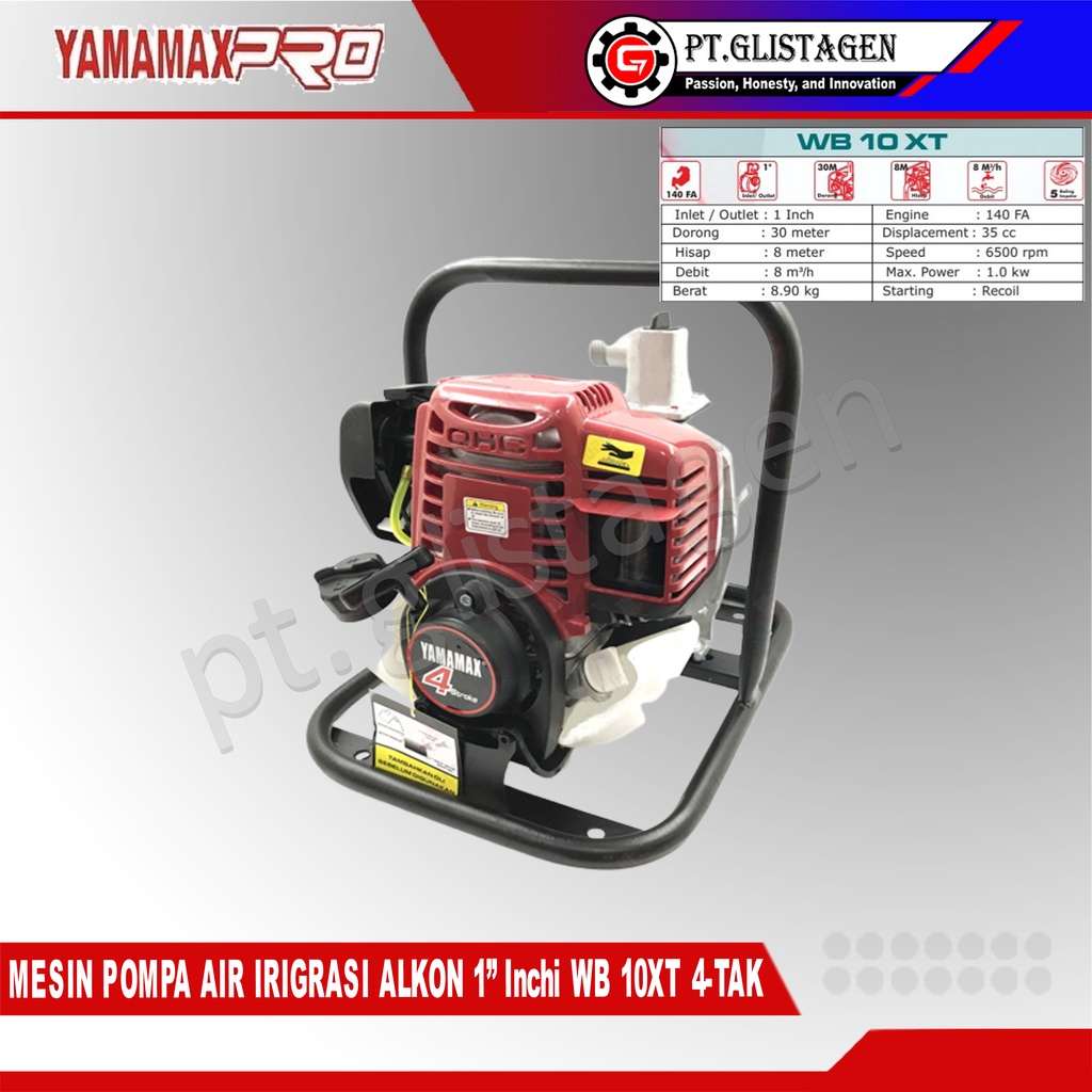 YAMAMAX PRO WB 10XT 4T Pompa Air Alkon Sawah Irigasi 1 Inch Water Pump