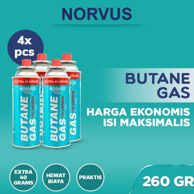 Norvus - Butane Gas Bundling 4X 260G Terbaik