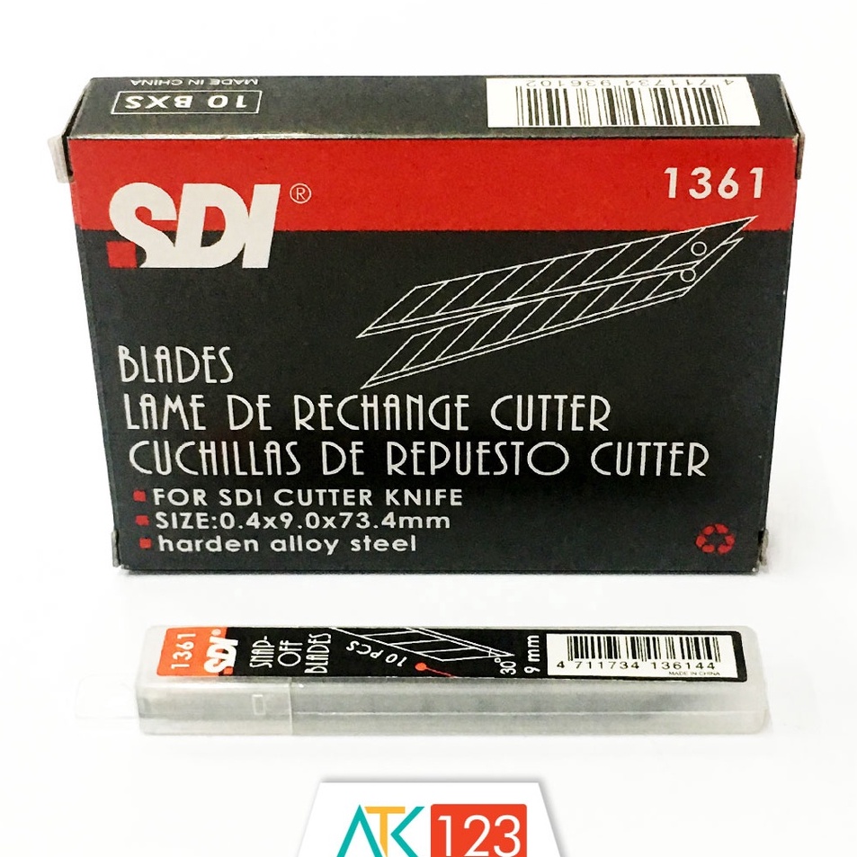 

>V44859) Isi Cutter / Spare Blades SDI No. 1361 (9 mm, 30 Derajat)