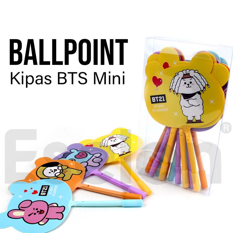 

Murah banget NEW! 12pcs Pulpen Gel BT21 Kipas Mini / 1pack Pulpen Kipas 91