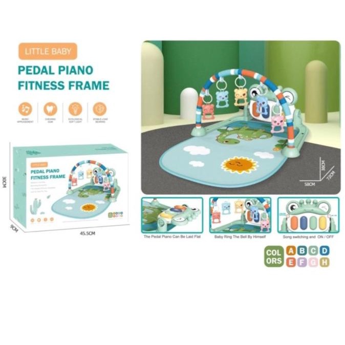 Piano Gym Rack Matras Tidur Bayi Playmat Mainan Edukasi Musik Baby Gym