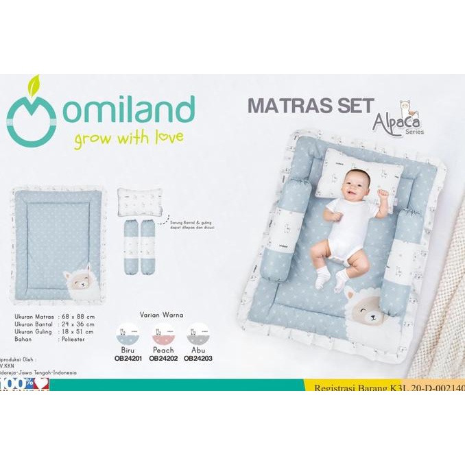Omiland Matras Bayi Set Bantal + Guling Alpaca Series - Ob 24201-4