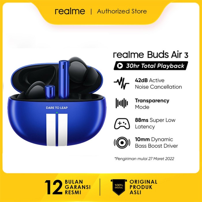 realme Buds Air 3 Wireless Earbuds 42dB Dual mic Noise Cancellation