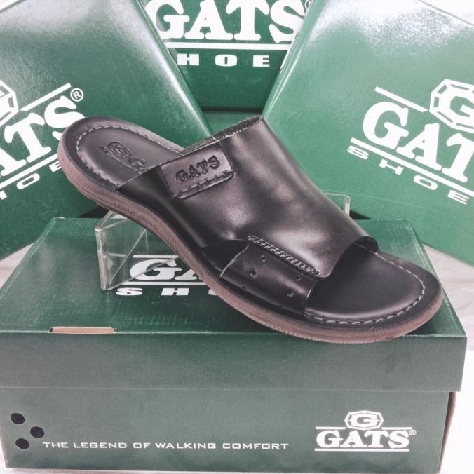 SEPATU PRIA SENDAL JEPIT KULIT PRIA GATS HG 281 HITAM ORIGINAL EL09I09A82L