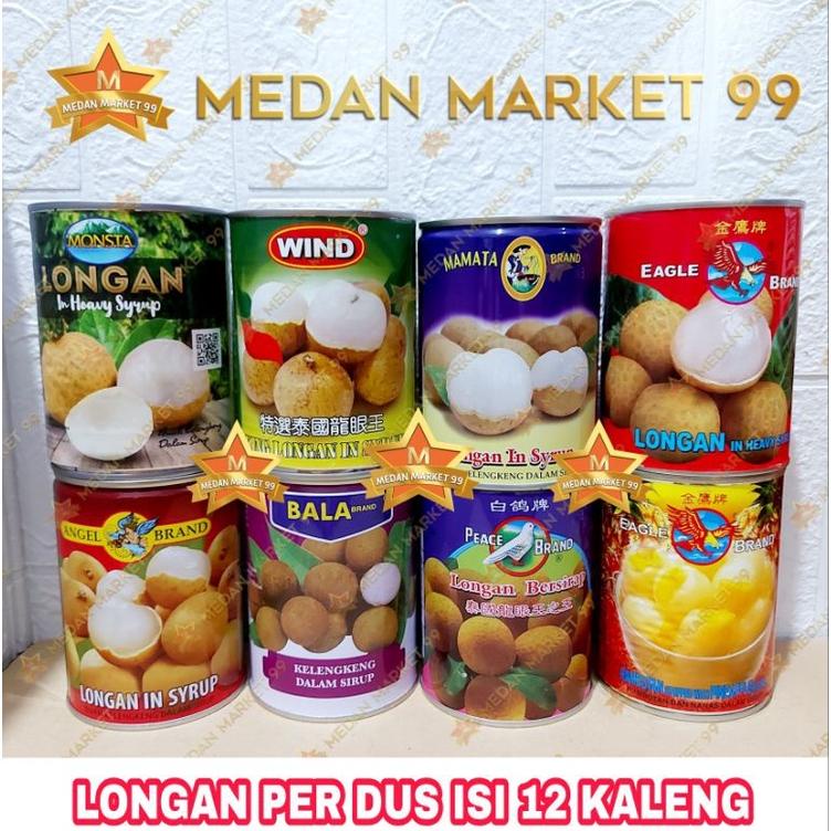 

LONGAN PER DUS ISI 12 KALENG | EAGLE | ANGLE | PEACE | BALA | MAMATA | WIND | BRAND | KELENGKENG Best Seller