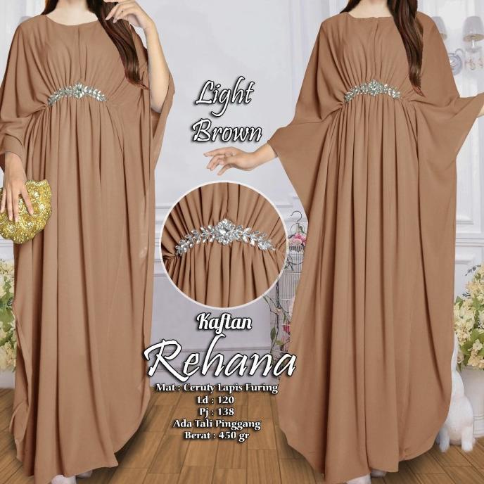 kaftan modern terbaru muslim cantik kaftan busui ceruty premium rehana