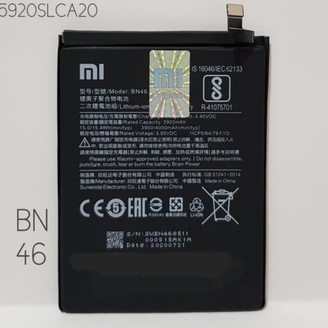 Baterai Batre xiaomi redmi 7 redmi note 8 bn46 original 100%