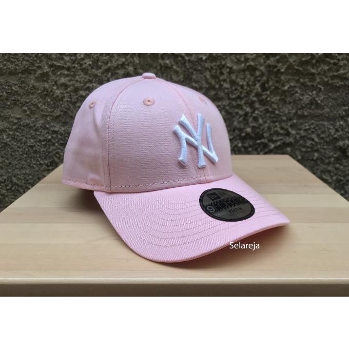 Topi Anak New Era Kids 9Forty New York Yankees Youth Pink/White Cap
