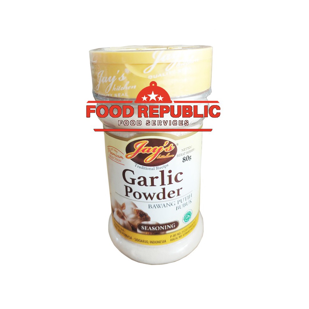 

Serba Murah.. JAYS GARLIC POWDER SEASONING - BUBUK BAWANG PUTIH 80 GR NON MSG HALAL 7JR