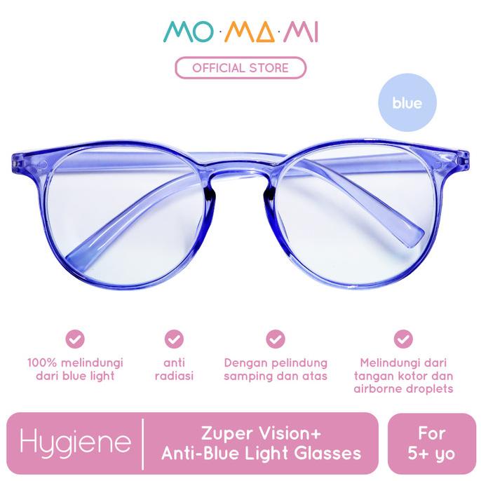 Momami Kids Zuper Vision+ Anti-Blue Light Glasses Blue - Kacamata
