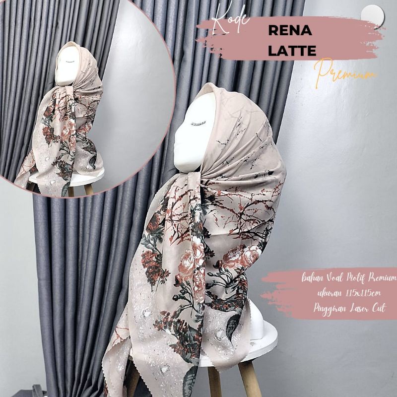 Elzahra hijab segiempat motif style Rena