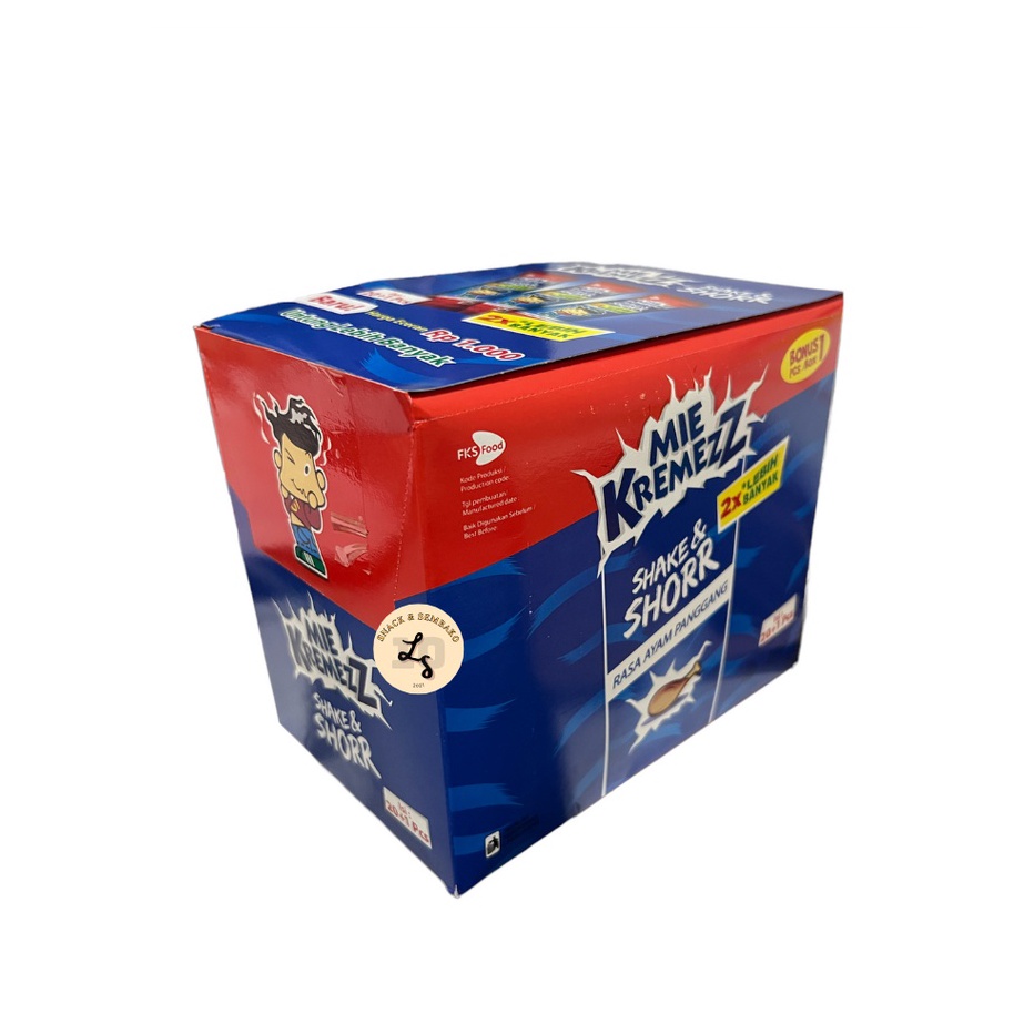 

[KODE PRODUK GKFTC6867] Mie Kremezz Shake & Shorr 1000 Isi 20+1 bungkus @16gr