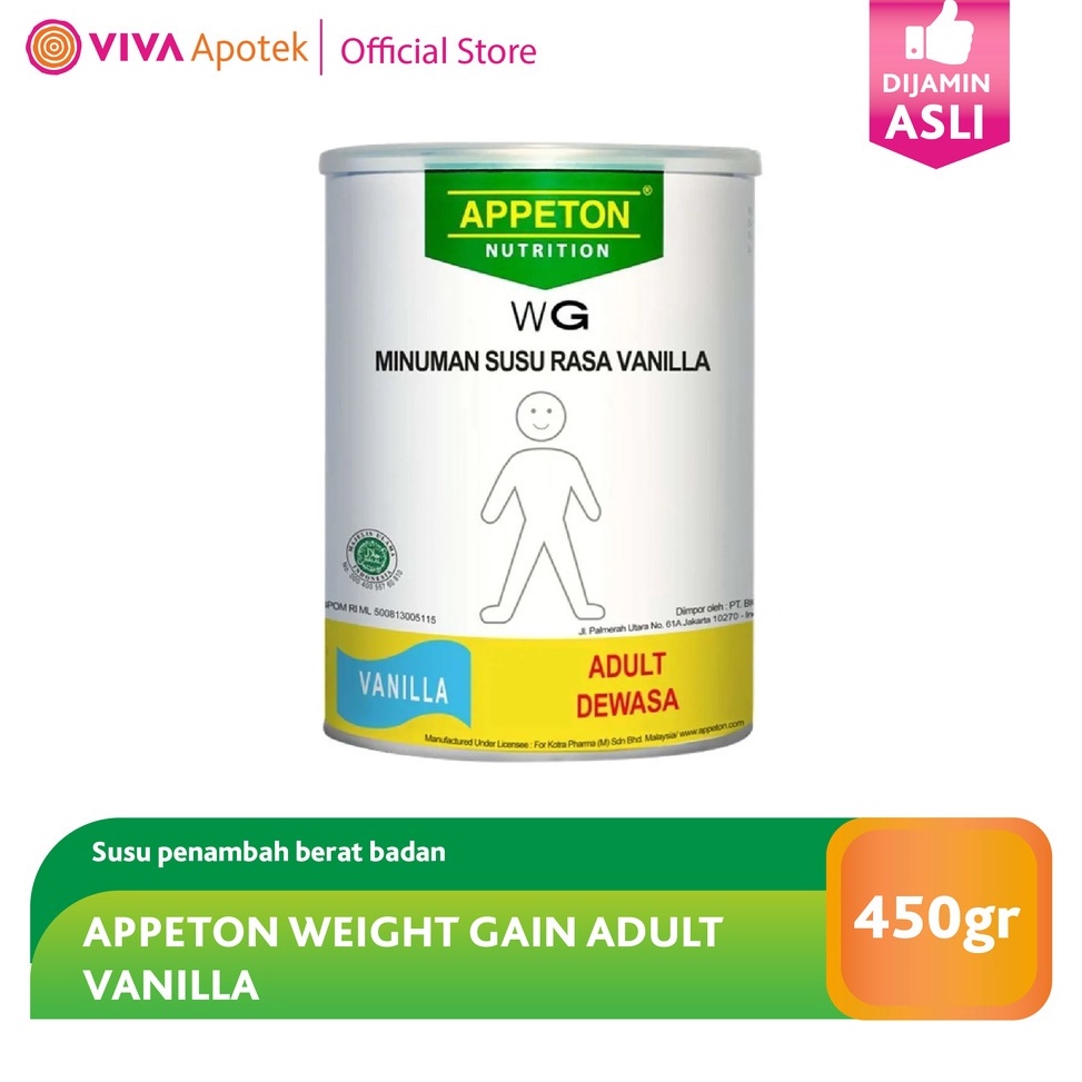 

Miliki Sekarang Appeton Weight Gain Adult Vanilla 450Gr YGV