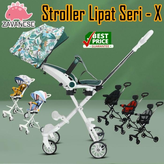 Stroller Seri-X Magic Stroller Zavanese Kereta Bayi Roda 4 /Baby Stroller Impor