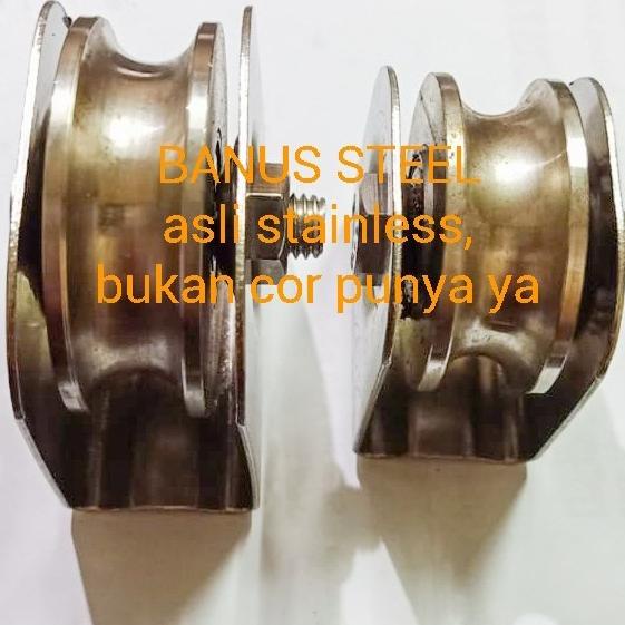 Roda Stainless 4" Inch 304 Geser Pintu Geser Pintu Sliding Gerbang
