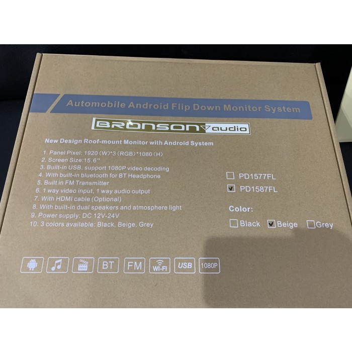 Terlaris Tv Roof Plafon Android 15.6" Alphard Hiace Vellfire Toyota Monitor