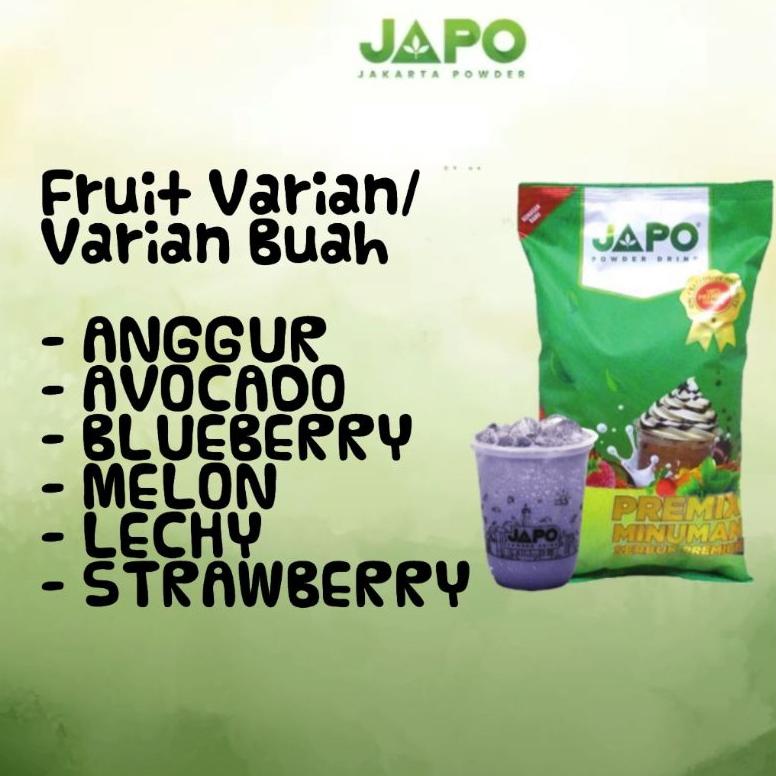 

Varian Buah JAPOPowder-1kg. serbukminuman/bubukminuman Best Seller