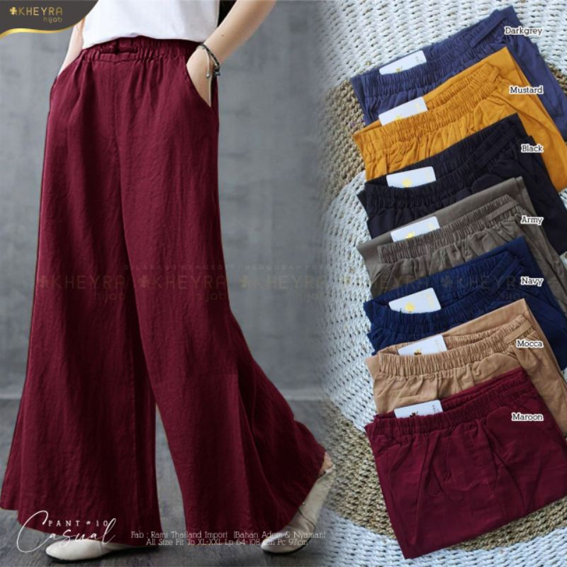 Casual Pant #10 - Celana Kulot Linen - KHEYRA