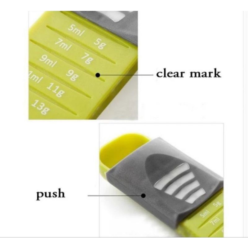 SENDOK TAKAR GESER SLIDING MEASURING SPOON