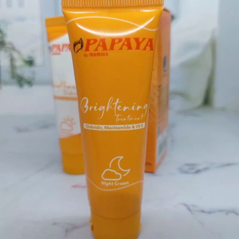 3in1 Paket Cream Papaya by Mamaya (Facial Wash Cream Siang &amp; Malam)