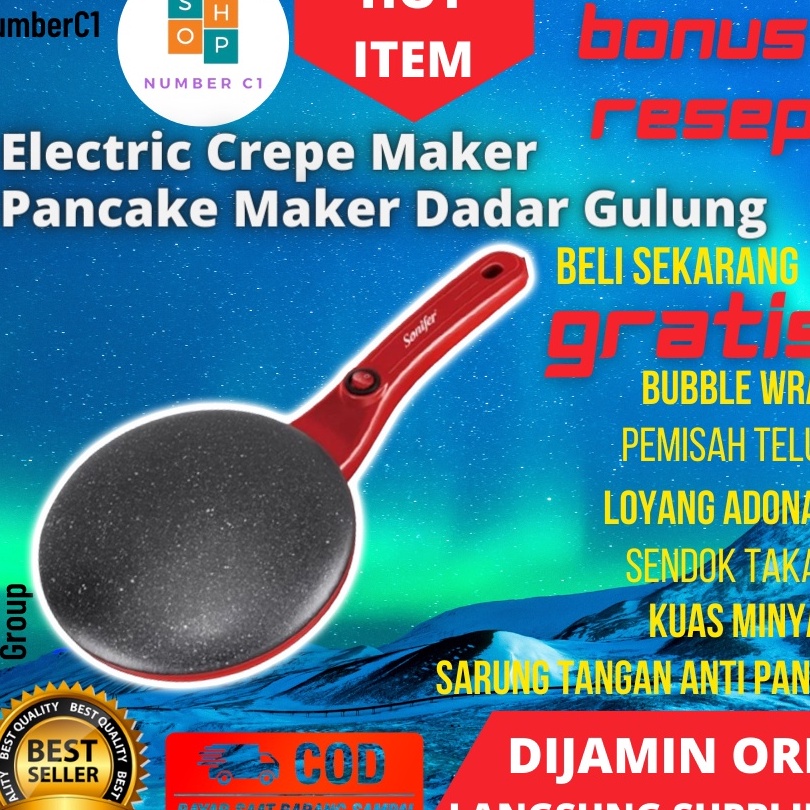 Stok Baru Crepes Crepe Maker Cetakan Crepes Wajan Kwalik Teflon Teplon Crepe Creper Pancake Dadar Gu
