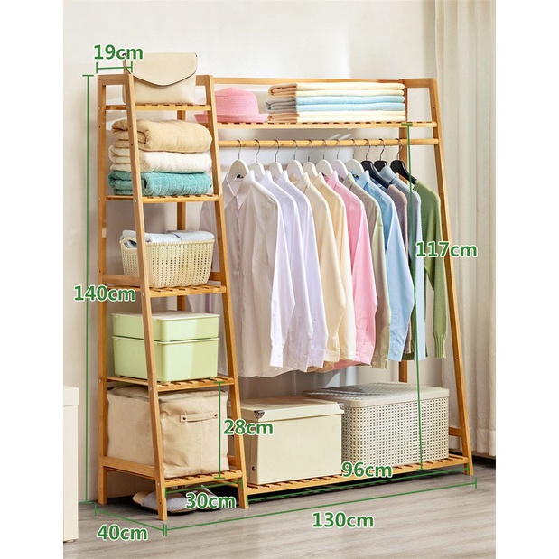 Mainland Stand Hanger Rak Gantungan Baju Pakaian Serbaguna Hsh202 -Sherlyashope