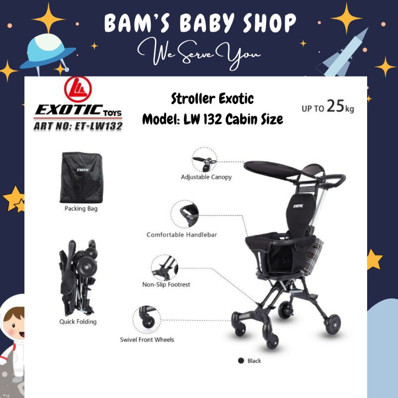 [TERMURAH BAMS ✨] FREE BUBBLEWRAP STROLLER BABY LW 116 119 DORONGAN ANAK MIKROTRIKE EXOTIC PACIFIC LW 132 116 LW119