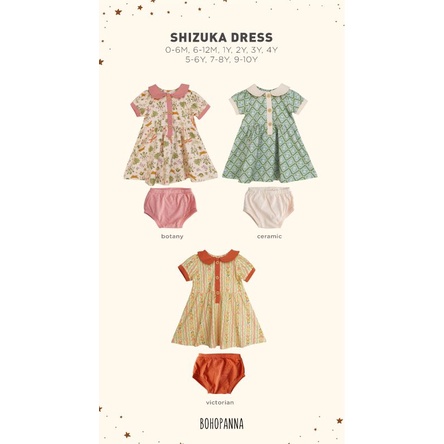 Shizuka Dress Bohopanna B50 / Dress Bayi Anak Perempuan / Dress Bayi Anak Katun / Dress Anak Bohopanna