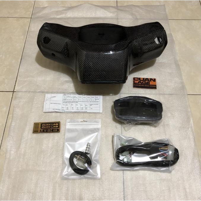Batok Set Ori Speedometer Digital Carbon Vespa S Lx 2Vie 3Vie Iget