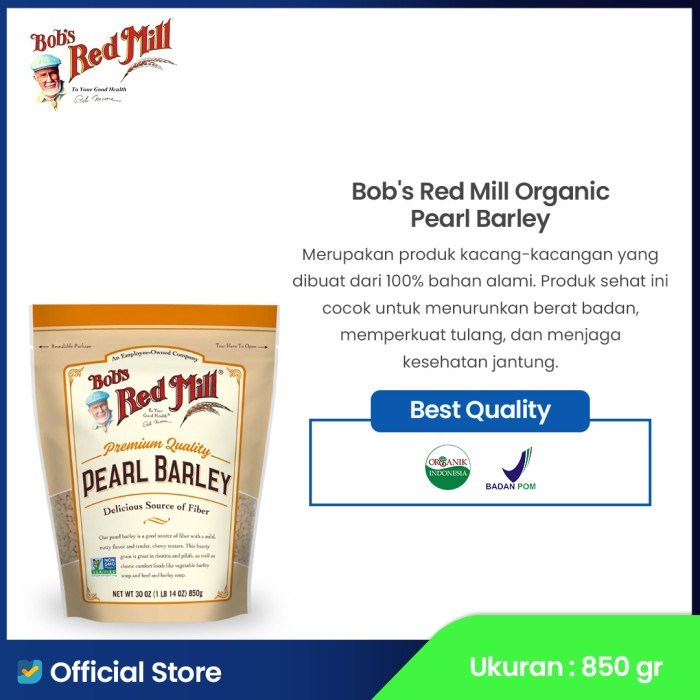 

Bob's Red Mill Pearl Barley Premium Quality 850 gr