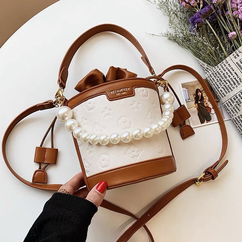 VIRAL LADIESBAG - TAS TABUNG MUTIARA  SERUT IMPORT BAG WANITA CEWEK SELEMPANG HANDBAG SLINGBAG IMPOR