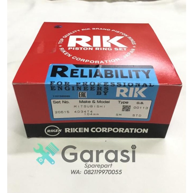 TERBARU... RING PISTON/RING SEHER CANTER SUPER PS125 HDX/ PS136 HDX JAPAN