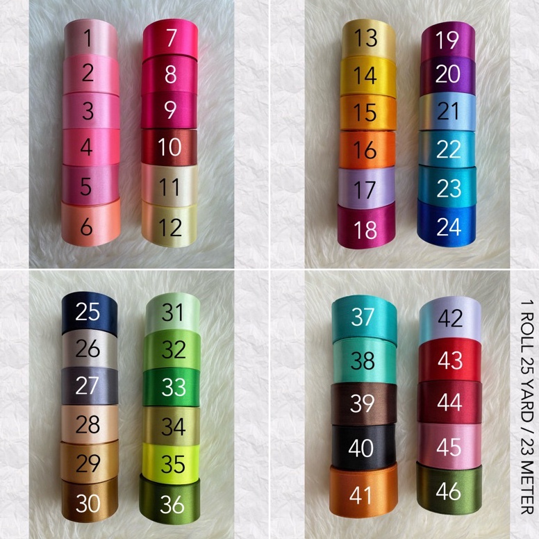 

➹ Pita Satin 2 INCH / 5 CM 25 YARD (BRAND SAKURA) Model #Terbaru )┓