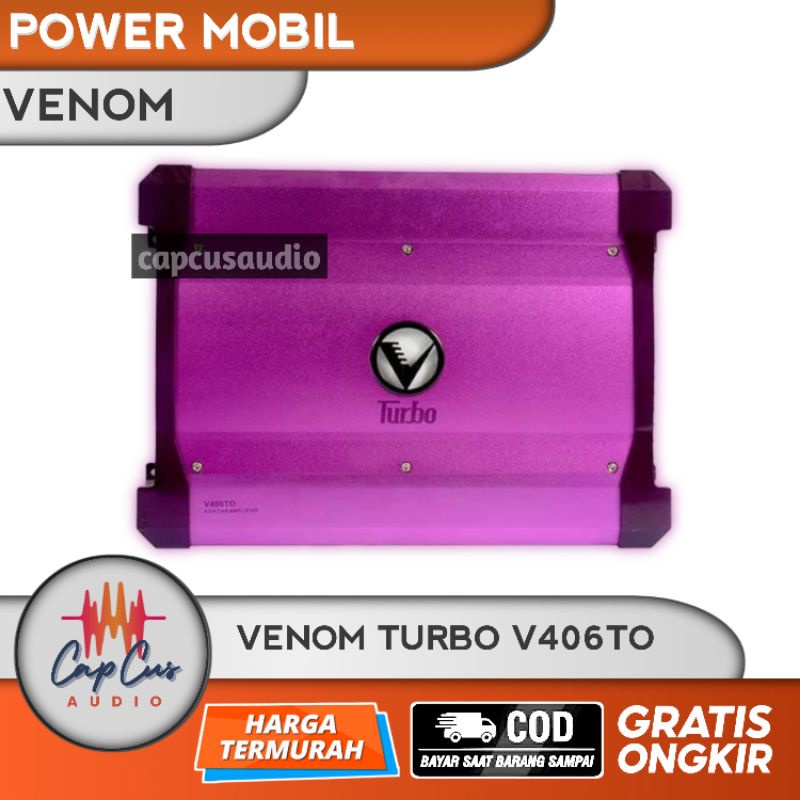 POWER VENOM TURBO V 406 TO / V406TO / V 406TO CAR AMPLIFIER 4 CHANNEL